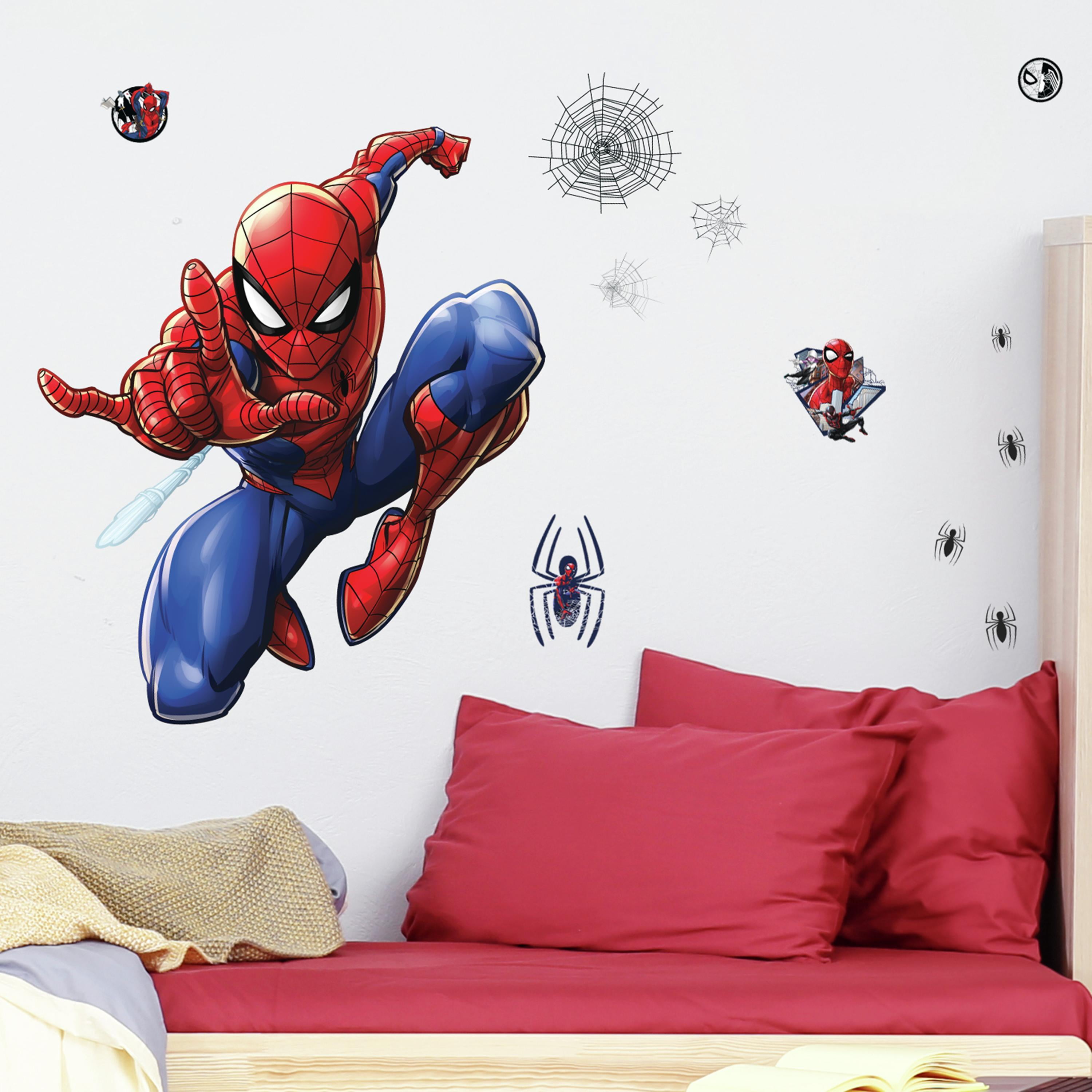 Comic Strip Actions 12 Pack Wall Art Stickers Batman Spiderman Avengers Decals 