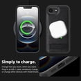 thumbnail image 2 of ELEHOLD Leather Case For iPhone 16e Magnetic Shockproof Cover, Mag Safe Compatibl, with Invisible Magnet Kickstand, Black, 2 of 8