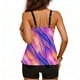 thumbnail image 2 of TaTaai Women's Wave Print Bikini Set, Shimmer Push Up Swimsuit with Sheer Cover, Colorful Two Piece for Summer Music Festival Gift, 2 of 6