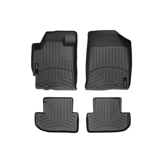 WeatherTech Custom Fit FloorLiners compatible with 2007-2012 Nissan Altima - 1st & 2nd Row (2-pc. Rear Liner), Black