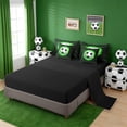 thumbnail image 3 of Erosebridal Football 7 Pieces Bedding Comforter Set For Soccer Gamer,Ball Sport Games Kids Full Bedding Set For Boys,Reversible Black, 3 of 7