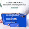 thumbnail image 5 of Compatible with iPhone XR Case with Smiley Face Pattern,Soft TPU Cute Plating Wristband Holder Case Camera Lens Protection Side Small Pattern Shockproof Wrist Strap Case Women Girls-Klein Blue, 5 of 14