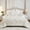 White, variant on Satin Ruffle Comforter Set 8 Pieces Bed in a Bag King Size Silk Like Satin White Waterfall Ruffle Comforter Set 8 Pieces Girls Romantic Layers Ruffled Bedding Set for All Seasons