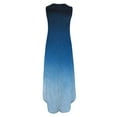 thumbnail image 4 of Lenago Robes Grande Taille pour Femmes 2023 Invitée de Mariage Robe Longue Imprimée Sans Manches à Col Rond Robes d'Été de Plage en Liquidation, 4 of 5