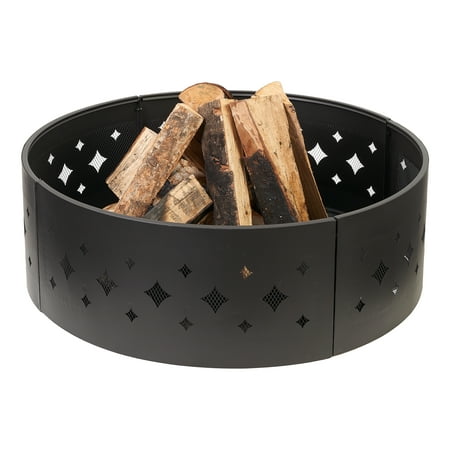 Mainstays 36 Steel Wood Burning Fire Pit Ring Walmart Com