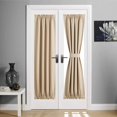 thumbnail image 4 of Curtain,French Door Curtains Rod Pocket Thermal Curtain For Doors Or Glass Window Curtain Panel Beige(Curtain Buckle Not Included), 4 of 6