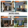 thumbnail image 6 of Retractable Patio Awning 98x47 Inch, Sun Shade Shelter with Crank Handle - UV80+ Protection, Adjustable Height, Easy Install, 6 of 7