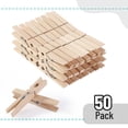 thumbnail image 2 of Pinzas de madera Mr. Pen 7,5 cm, paquete de 50, madera natural, 2 of 8