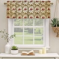 thumbnail image 2 of Brown Desert Camels Curtain Valances for Windows, Kitchen Valance Window Treatments Panel 2 Pack, Tropical Date Coconut Trees Cords Leaves Rod Pocket Short Curtains for Bathroom Bedroom 42 x 18 Inch, 2 of 8
