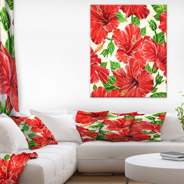 Motif de Fleurs d'Hibiscus Sans Couture