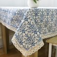 thumbnail image 1 of 90*90cm Cotton Linen Tablecloth, Rectangular Coffee Table Tassel Lace Tablecloth, Camping Table Cloth, 1 of 3