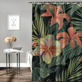 thumbnail image 2 of Orinice Shower Curtain Tropical Exotic Palm Leaves Jungle Monstera Leaf Bird Paradise Flower&nbsp;Botanical Hawaiian Home Decoration Bathroom Accessories Bath Shower Curtains  69x72, 2 of 7