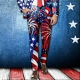 thumbnail image 2 of ZHUASHUM Men Sweatpants 4Th Of July Multicolor Slim Leg Swatpant Independence Day Casual Trousers Holiday American Flag Printed Casual Novel Button Pants Dark Blue S, 2 of 4