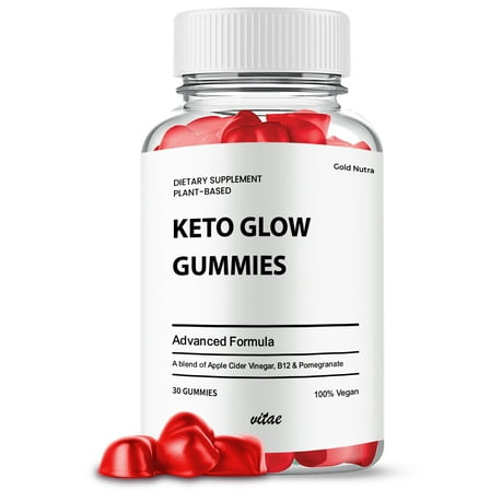 Keto Glow ACV Gummies Supplement, Premium Formula, All Natural Ingredients, 1 Month Supply (1 Pack)
