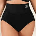 thumbnail image 4 of JUSLIO Womens Underwear High Waisted Briefs No Show Underwear Butt Lifting Tummy Control Panties Black XL, 4 of 5