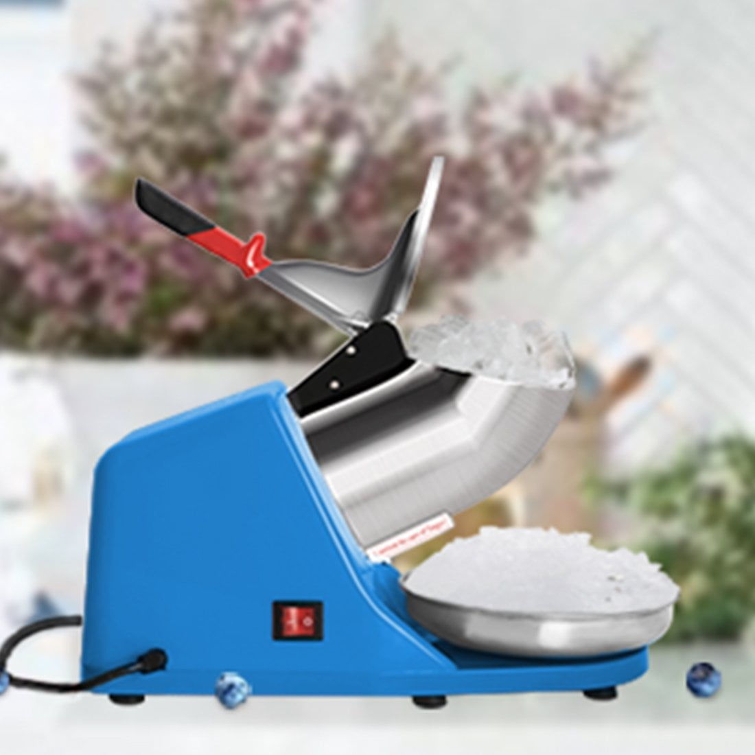 Electric Ice Crusher Shaver Snow Cone Maker Machine Blue