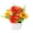 Orange, variant on SPRING PARK Artificial Chrysanthemum Flower Potted Plant Lifelike Gypsophila Wood Pot Bonsai