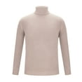 thumbnail image 5 of Yiliang Turtleneck Sweaters for Men Fall and Winter Long Sleeve Warm and Thermal Top Clothes ,Beige,3XL, 5 of 6