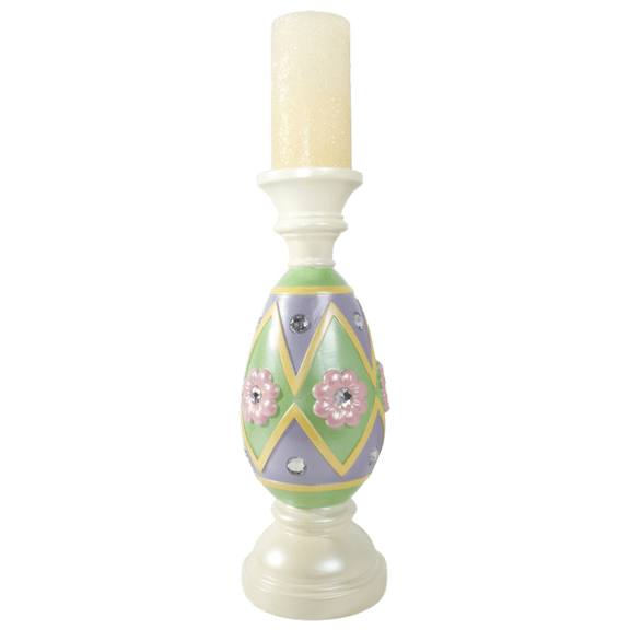 Willow Manor 16" Easter Candle Holder with Candle (Easter Egg)