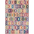 thumbnail image 2 of Unique Loom Outdoor Modern Collection Area Rug - Tiles (5' 3" x 8' Rectangle Multi/Blue), 2 of 9