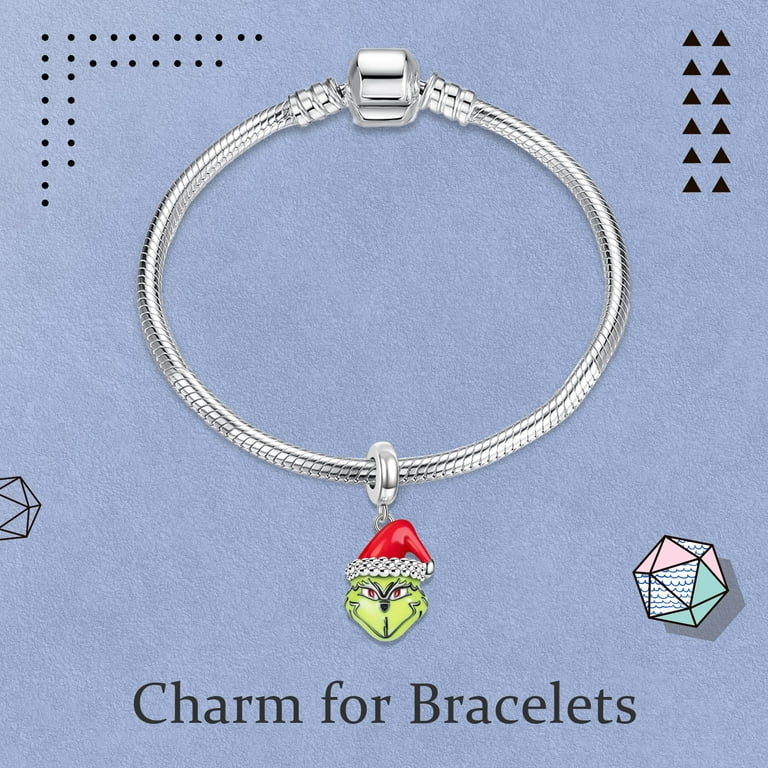 Crystal European Charm Bracelet , Silver Sisters Pendant Charm Bracelet , Silver Spacers, Glass Spacers Dangle Charm Bracelet