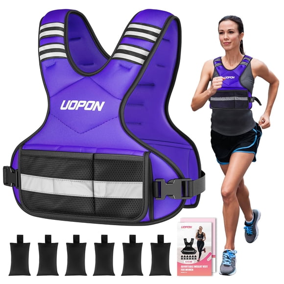 Chaleco con peso UOPON ajustable de 6 a 12 lb para mujer