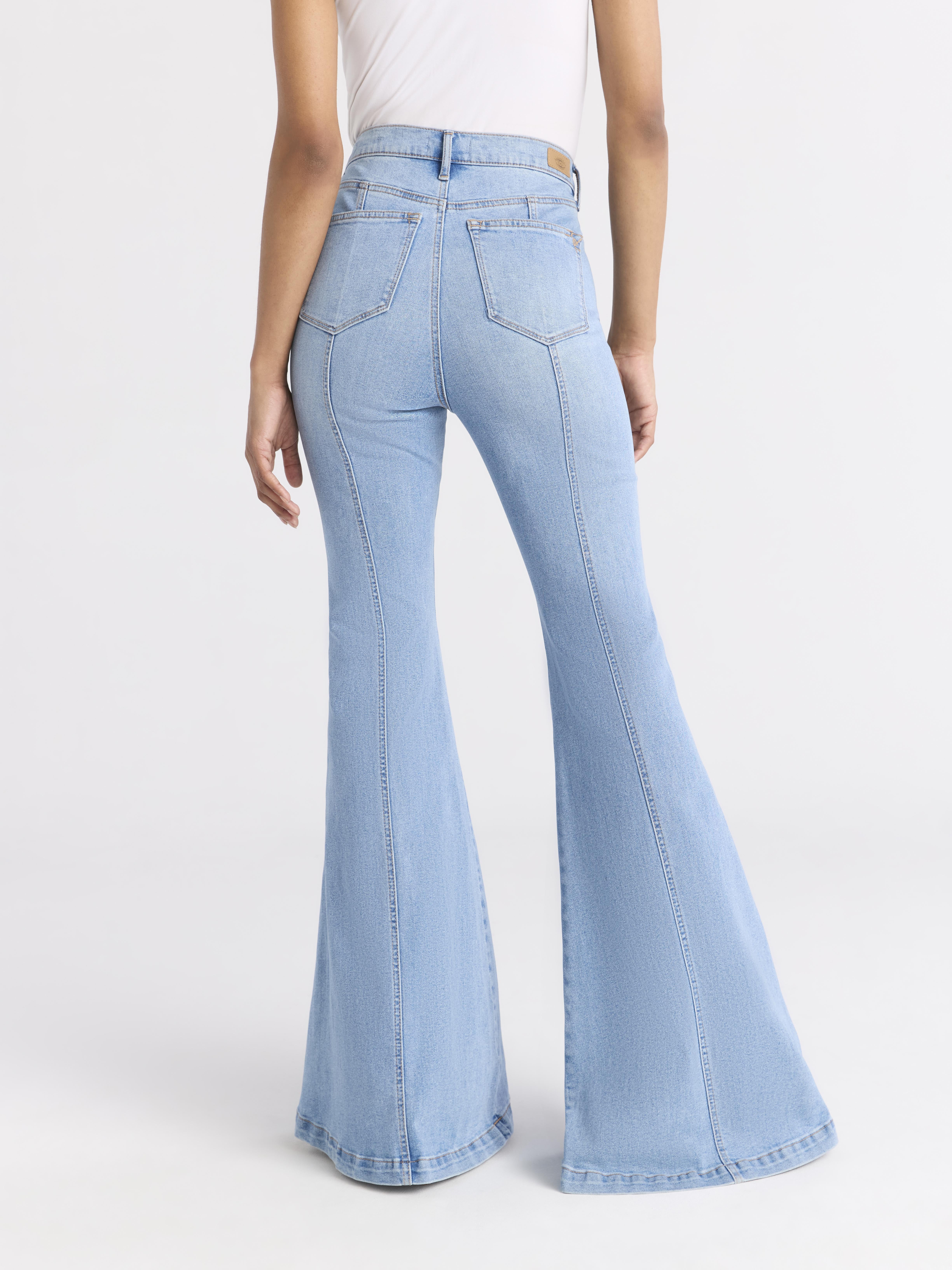 Sofia by Sofia Vergara Women's and Women's Plus Melisa Mega Flare High Rise Jeans, Sizes 0-28W