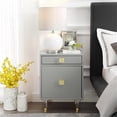 thumbnail image 2 of Posh Living Petrocchio Single Drawer/Door Nightstand in Light Gray, 2 of 9