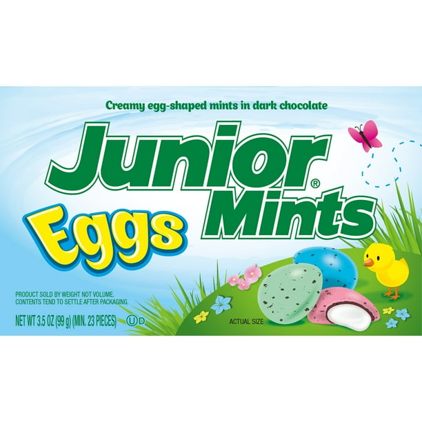 Junior Mints Pastel Chocolate Covered Mint Eggs Easter Basket Filler, 3