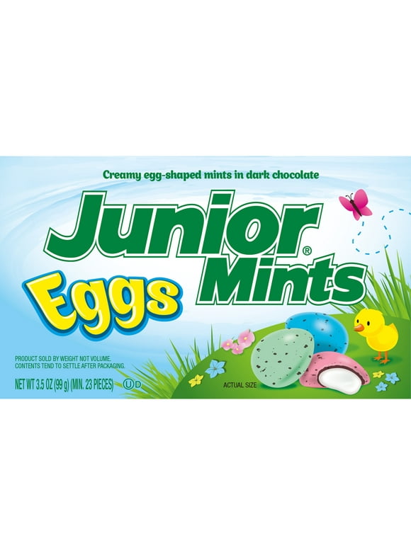 Junior Mints - Pastel Chocolate Covered Mint Eggs Easter Basket Filler, 3.5 oz