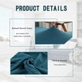 thumbnail image 4 of Jinsinto Housse de Futon Sans Accoudoirs avec Jupe, Housse Extensible à Volants pour Futon, Canapé-Lit, Lavable à la Machine, Résistante aux Taches, Sarcelle 70,5 Pouces-78,5 Pouces, 4 of 5