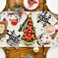 thumbnail image 4 of Camino De Mesa Navideño Para Vacaciones, Cubierta De Mesa Navideña Roja Y Verde, Decoración Navideña De Temporada De Invierno, Decoraciones Navideñas Para Fiesta En El Hogar, 4 of 5