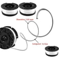 thumbnail image 3 of Recortadora de hilo de carrete Rewera para desbrozadoras Black and Decker, 8 carretes de hilo para desbrozadora con 2 cubiertas de carrete y 2 resortes, carretes A6481 A6485 compatibles con Black and, 3 of 5