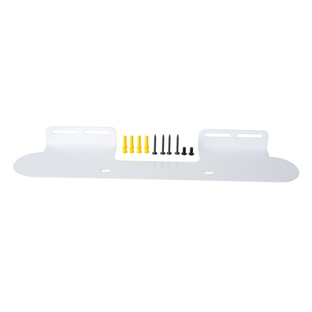 Soporte de montaje del altavoz de pared de la barra de sonido de metal con ranura de cable y tornillos accesorios para altavoces para para Blanco