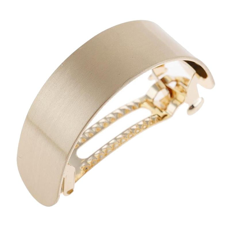 Fashion Golden Barrette Strong Spring Hair Clip for Women Ponytail