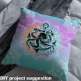 thumbnail image 4 of Erosebridal Octopus Fabric By The Yard, Boho Flower Upholstery Fabric, Colorful Mandala Ocean Anchor Animal Decorative Fabric, Summer Exotic Ombre Geometric Waterproof Fabric, Blue Purple, 1 Yard, 4 of 6