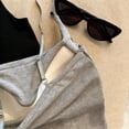 thumbnail image 5 of Rhuody Womens Summer Tank Tops Crewneck Spaghetti Strap Slim Fit Built In Bra Camisole Short Length Seamless Layering Shirts Fashion Clothing 5Xl White, 5 of 7