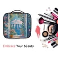 thumbnail image 6 of FORMRS Travel Makeup Bag Large Capacity Train Case Cosmetic Organizer with Adjustable Dividers, Blue Sea, 6 of 8