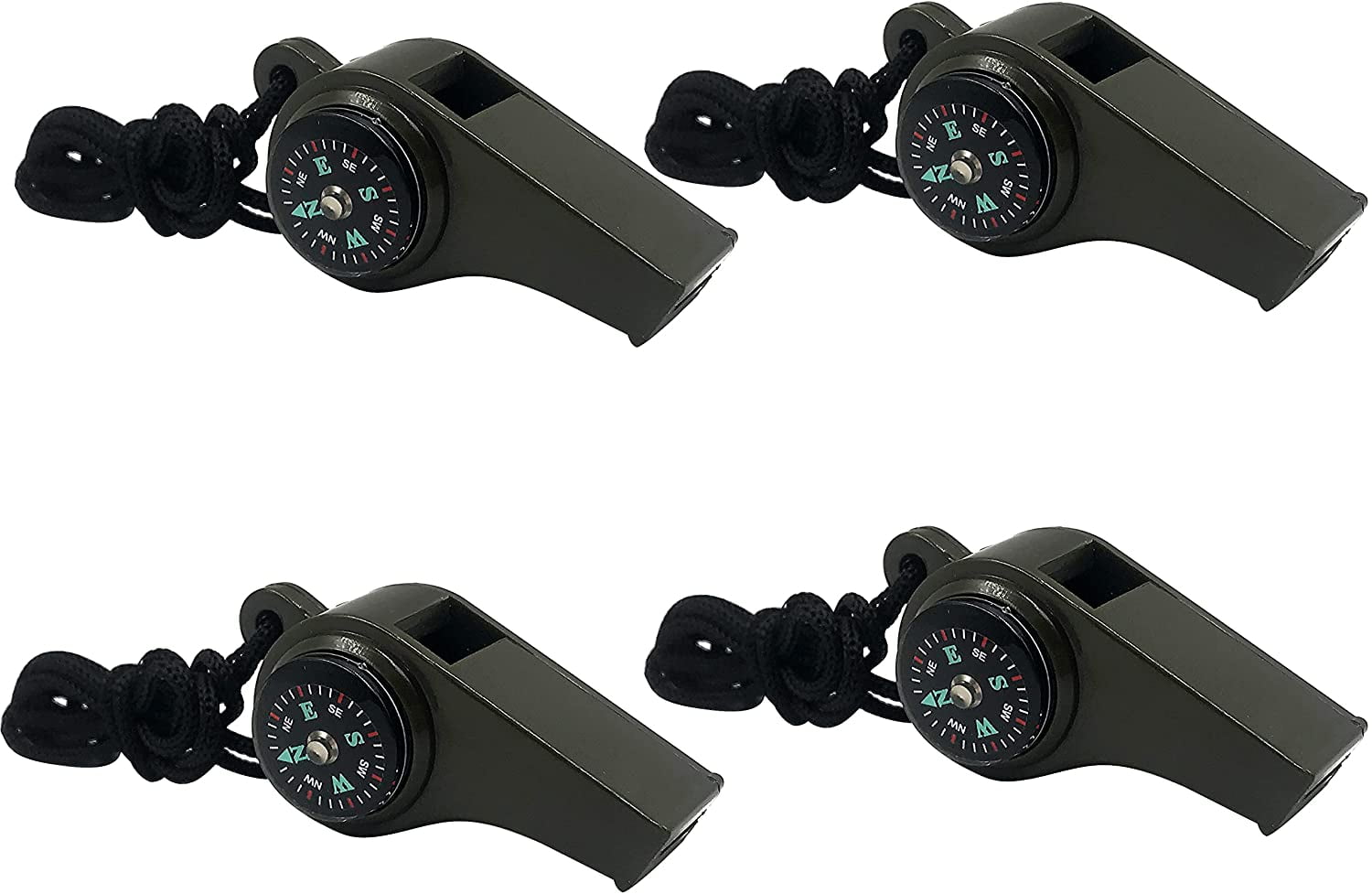 2 Pack Emergency Survival Whistle, 3in1 Emergency Whistles with