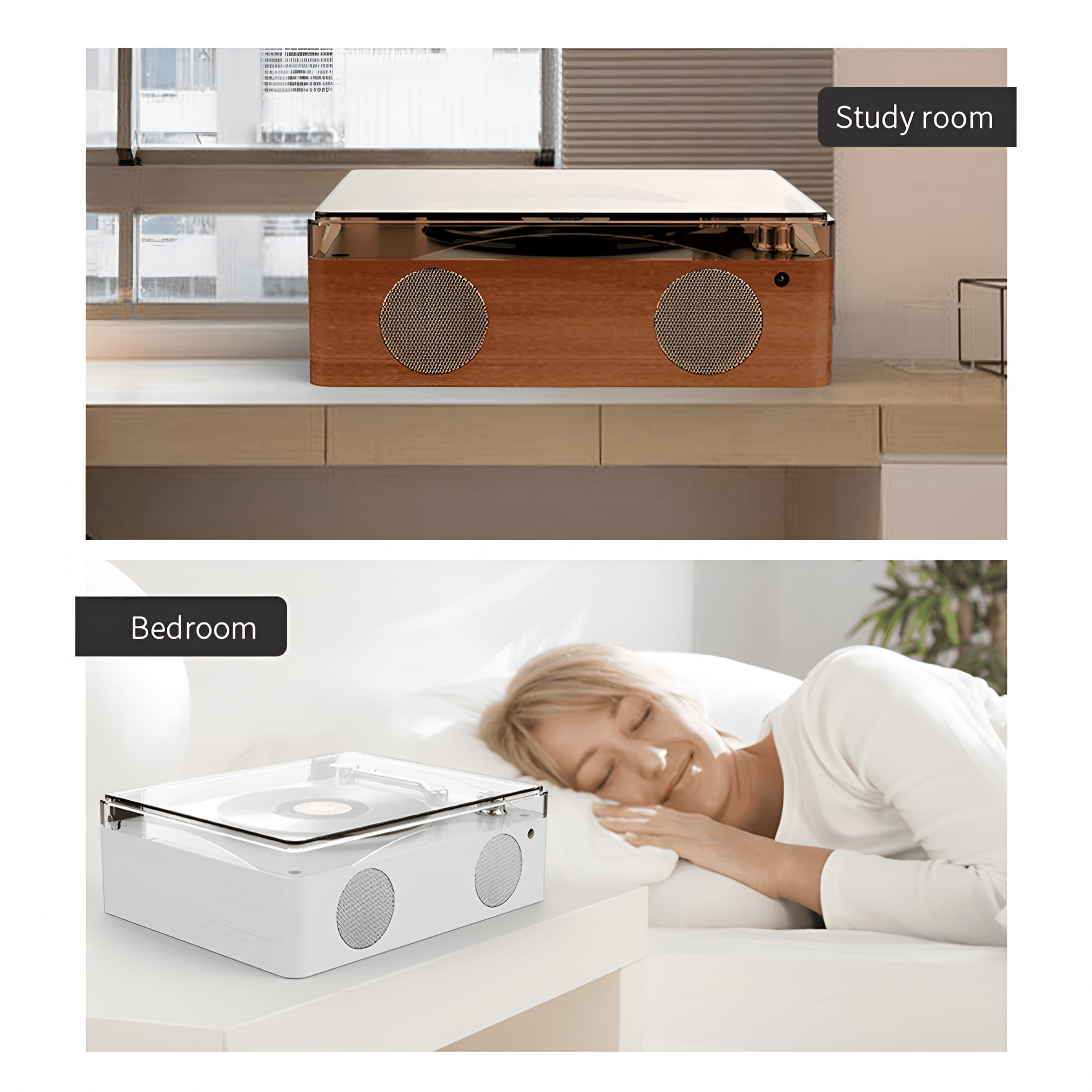 GJX Retro Cd Player Bluetooth 5.0 Rechargeable Built-In Speaker Portable Music Player Usb Hifi Player with Infrared Remote