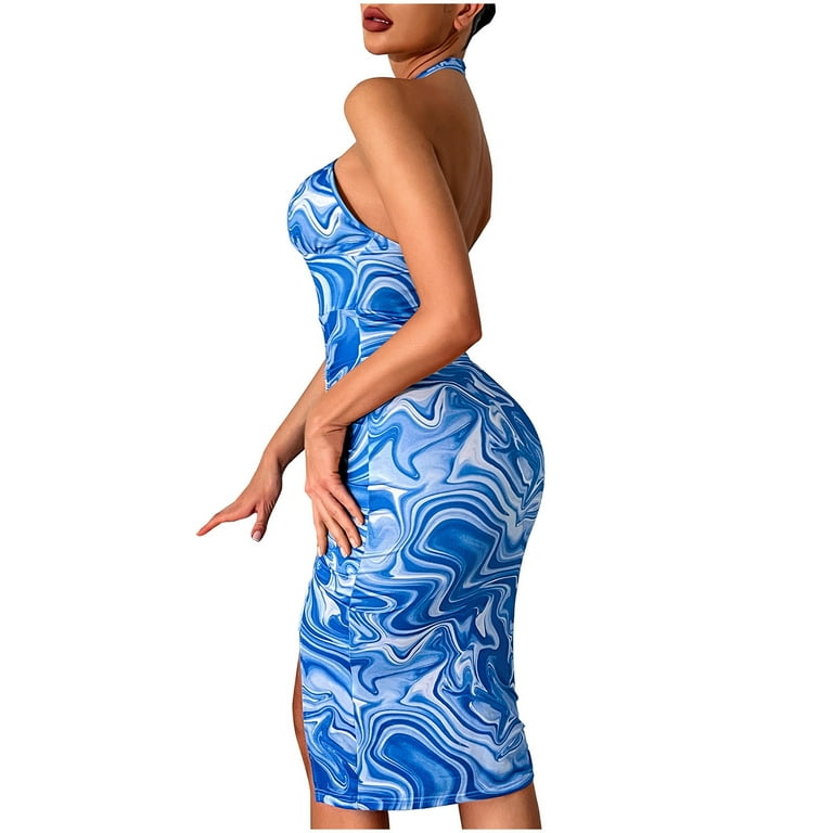 blue tie dye bodycon dress Tie Dye Dress – Lazuline Designs
