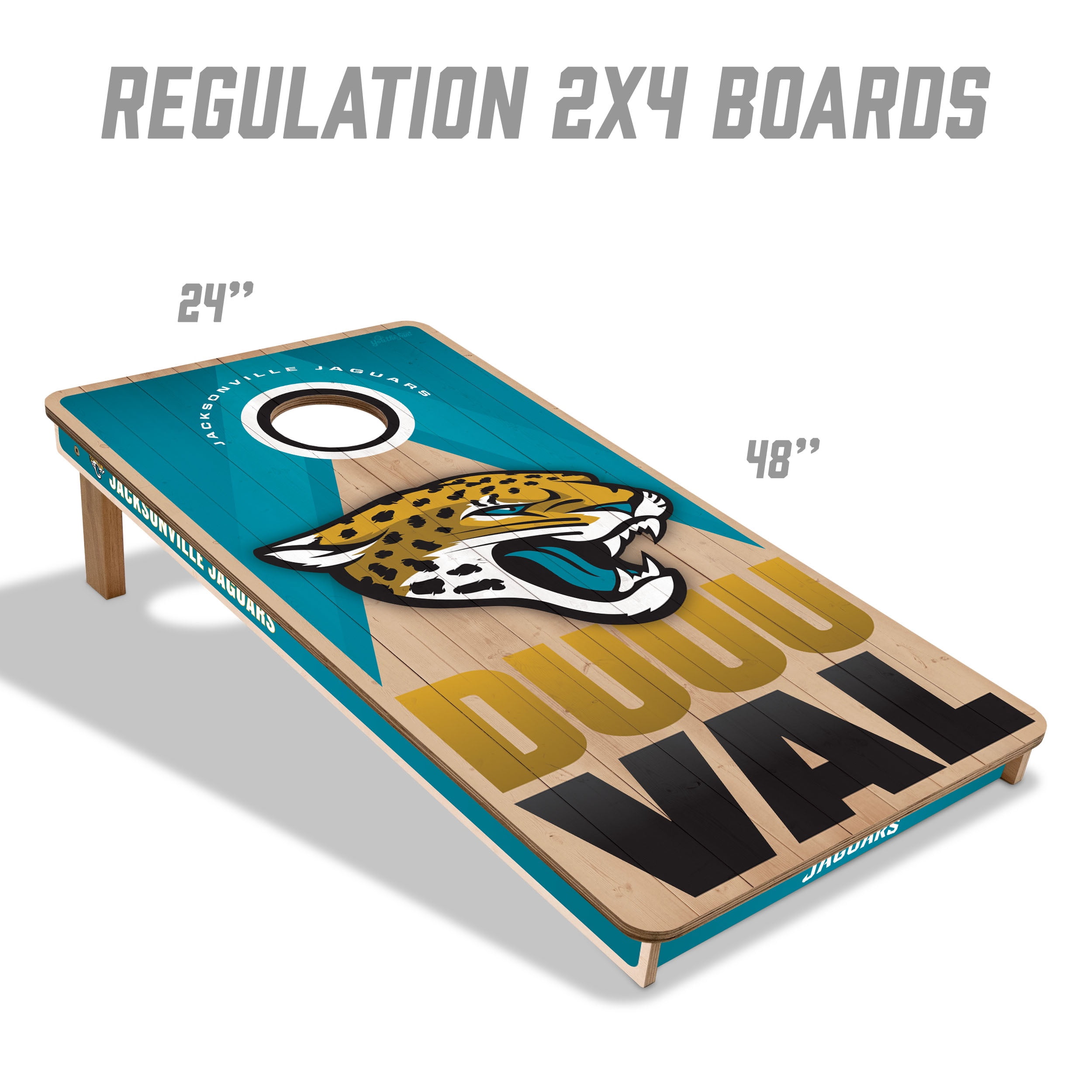 YouTheFan NFL Jacksonville Jaguars 2x4 Slogan Series Cornhole