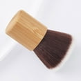 thumbnail image 2 of HHBEAUTY Small Bamboo Flat Kabuki Foundation Brush - Flat Top Makeup Brush for Foundation Blending Liquid Cream Mineral Powder with Dense Bristles, Cruelty-Free, 2 of 8