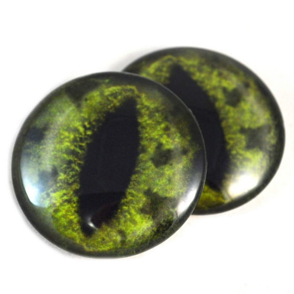 Green Alligator Glass Eyes