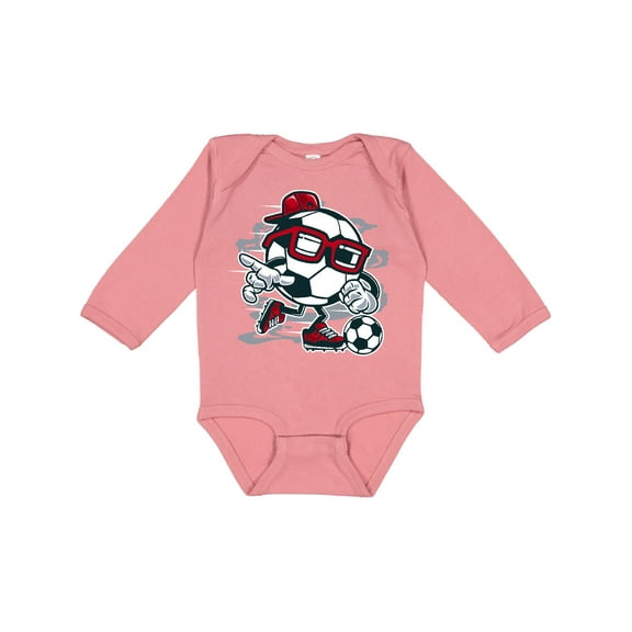 Inktastic Soccer Ball Boys or Girls Long Sleeve Baby Bodysuit