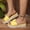 #0228-Yellow, variant on Xucatan Women's Espadrille Flat Sandals, Bohemian Jute Sole Slide On Mules, Decorative Stitched Design for Summer Casual Wear Gift