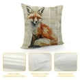 thumbnail image 4 of FUMJ  Vintage Animal Throw Pillow Covers Wild Animals Black Bear Fox Owl Hamster Square Decorative Cushion Covers with Rustic Lettering Pillowcases Cushion Case, 4 of 5