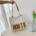 thumbnail image 1 of Bolso de mano de gran capacidad, sencillo, con cadena de letras, bolso de hombro, bolso de compras retro para mujer, 1 of 5