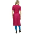 thumbnail image 3 of Bimba Women's Tunic Magenta Kurti Floral Printed Designer Tunic Kurta Wear-8, 3 of 5