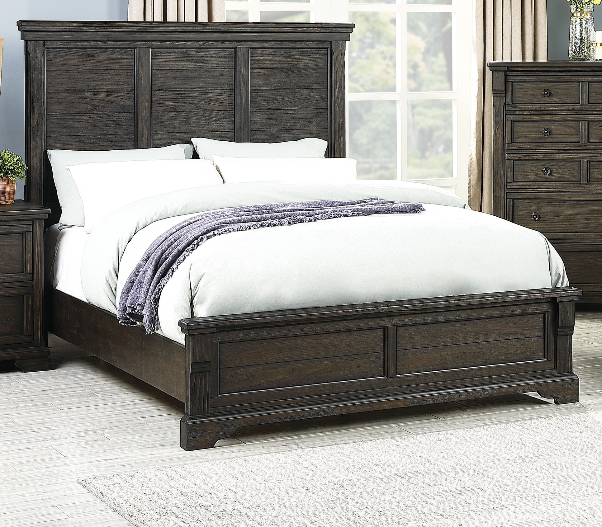 1pc Bedroom Furniture Eastern King Size, Eastern King Bed Frame Wood